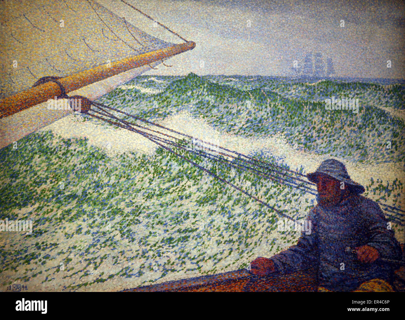 Theo van Rysselberghe 's  L`Homme a la Barre 1892 Stock Photo